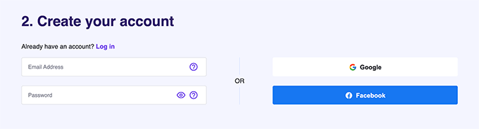 Hostinger add an email address to create a new account